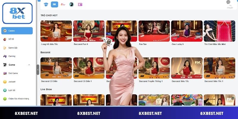 Danh sách các sảnh Live Casino 8XBET hot nhất 2026