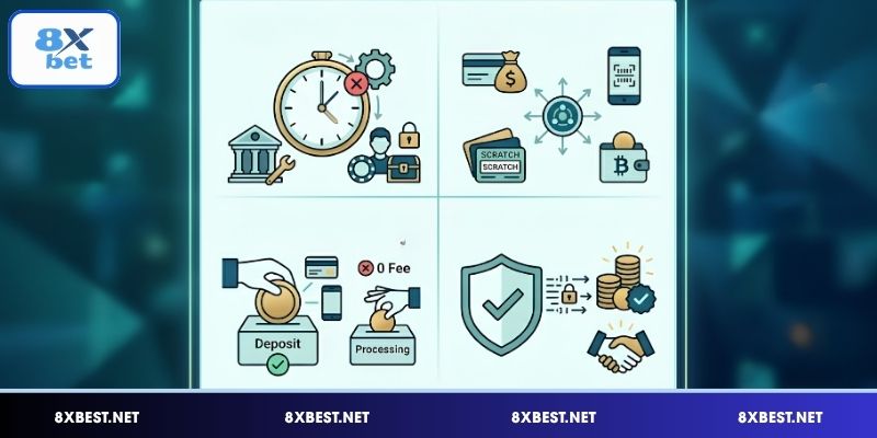 FAQs liên quan đến nạp tiền và rút tiền tại 8XBET