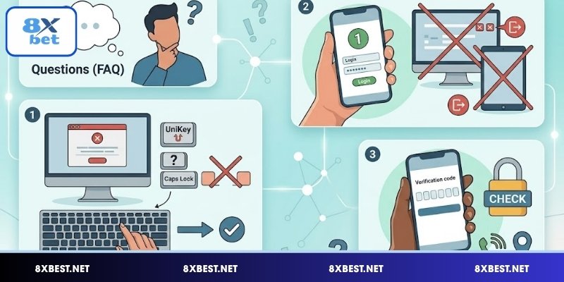 Giải đáp câu hỏi thường gặp về quá trình đăng nhập 8XBET