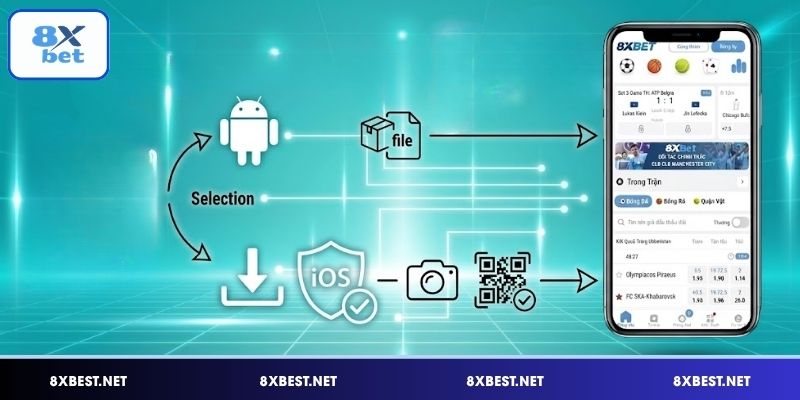Tải tệp 8XBET và cài đặt phù hợp với hệ điều hành iOS/Android